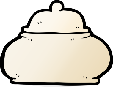 Bir insan tarafından çizilmiş seramik çömlek.