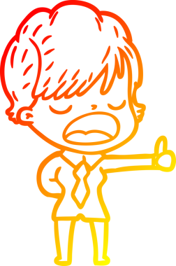 Bir insan tarafından çizilmiş bir karikatür kadın çizimi.