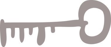 bir insan tarafından çizilmiş karikatür metal anahtarı.