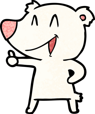 Bir insan tarafından çizilmiş kutup ayısı karikatürü