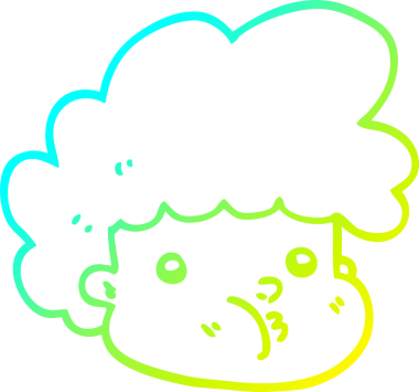 Bir insan tarafından çizilen çizgi film karakteri çizimi.