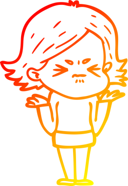 Bir insan tarafından çizilmiş kızgın bir karikatür çizimi.