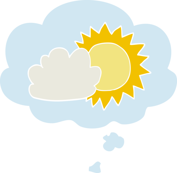 Düşünce baloncuğu olan karikatür havası bir insan tarafından çizilmiş