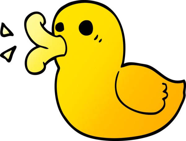 Bir insan tarafından çizilmiş plastik ördek.