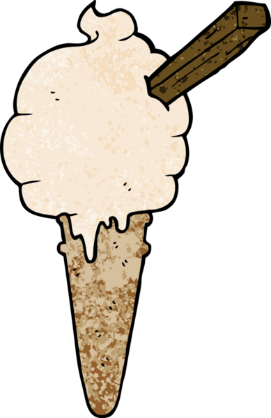 Bir insan tarafından çizilmiş eski moda konuşma baloncuklu çizgi film dondurması.