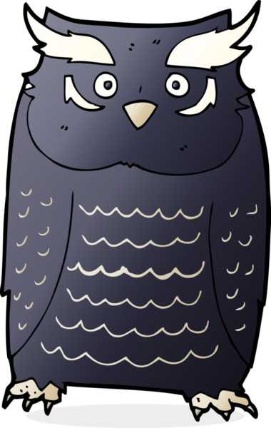 bir insan tarafından çizilmiş bir baykuş.