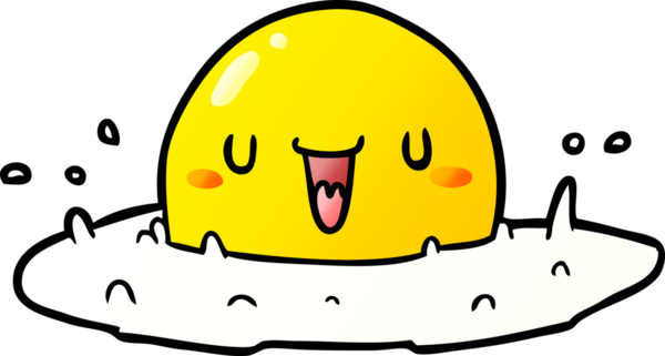 Bir insan tarafından çizilmiş mutlu yumurta çizgi filmi.