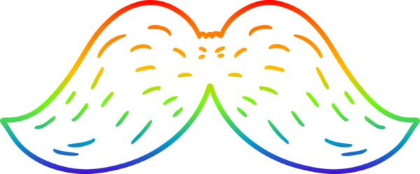 gökkuşağı gradyan çizgi çizimi bir insan tarafından çizilmiş bir bıyık