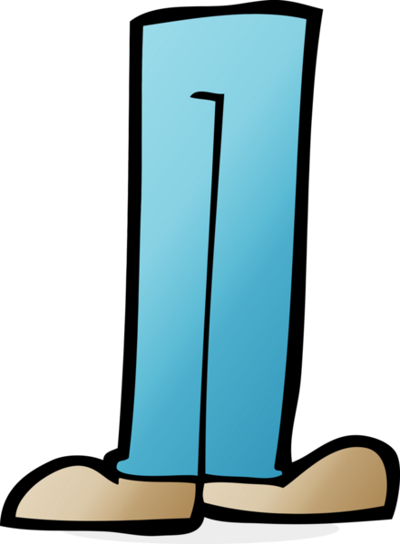 bir insan tarafından çizilmiş karikatür bacakları