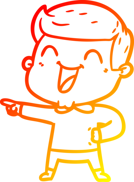 Bir insan tarafından çizilmiş gülen çizgi film karakterinin sıcak çizgi çizimi