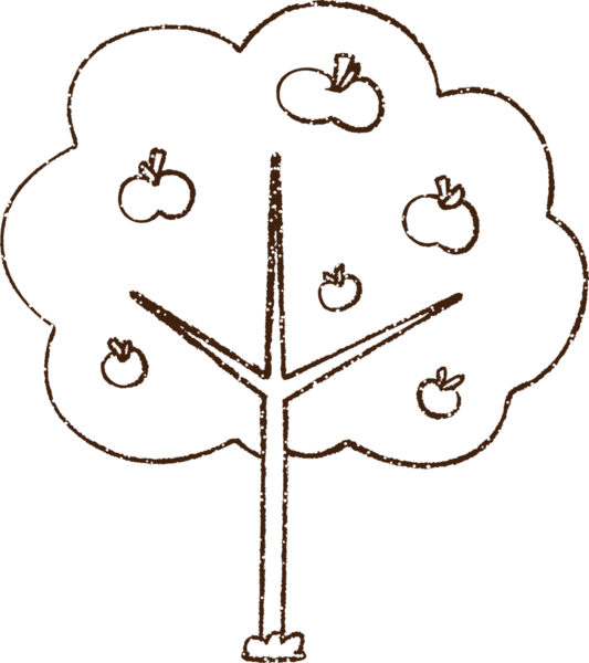 Bir insan tarafından çizilmiş Elma Ağacı Kömürü