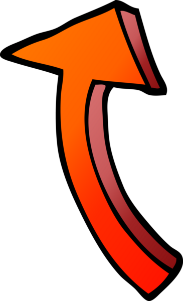 Bir insan tarafından çizilmiş karalama işaretli ok