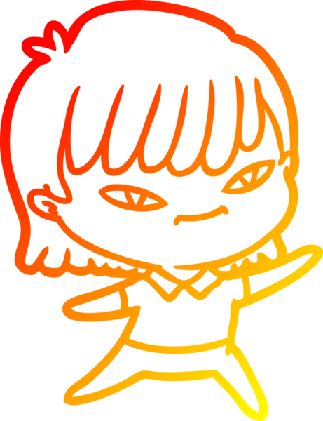 Bir insan tarafından çizilmiş bir karikatür kadın çizimi