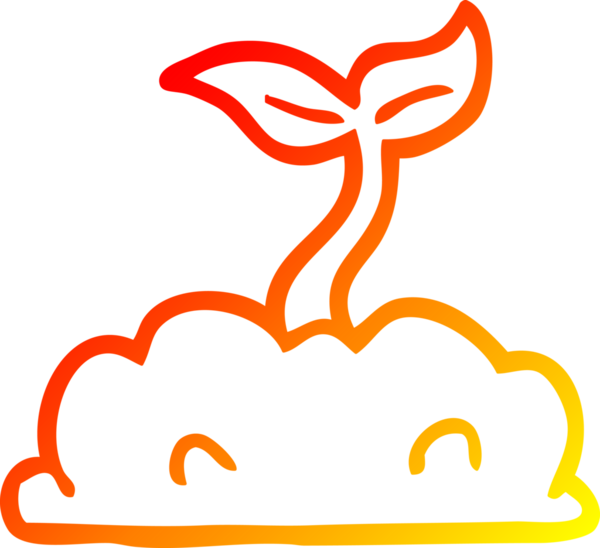 Bir insan tarafından çizilen bir çizgi filmin sıcak gradyan çizimi