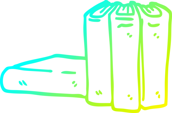 Bir insan tarafından çizilmiş bir çizgi filmin soğuk gradyan çizimi