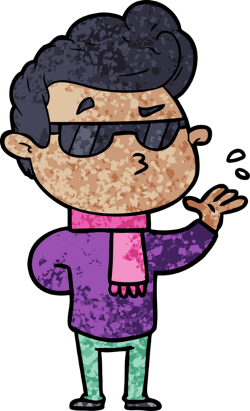 Bir insan tarafından çizilmiş havalı bir çizgi film.