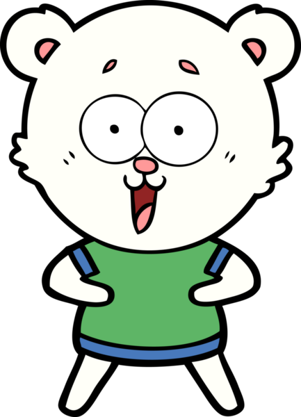 Bir insan tarafından çizilmiş kutup ayısı karikatürü