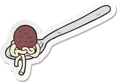 Bir insan tarafından çizilmiş köfte etiketi.