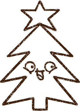 Bir insan tarafından çizilmiş Noel Ağacı Kömürü