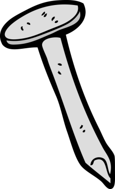 bir insan tarafından çizilmiş karikatür çivisi