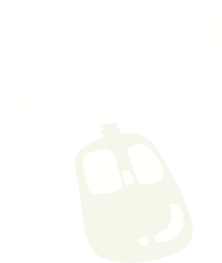 Bir insan tarafından çizilmiş bilgisayar faresinin düz renk çizimi