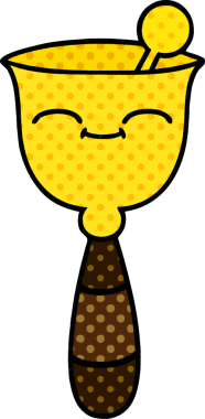 Bir insan tarafından çizilmiş okul çanının çizgi filmi.