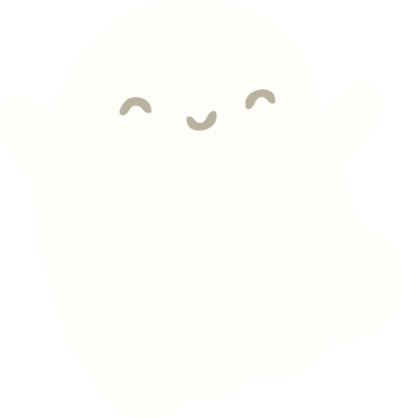 Bir insan tarafından çizilmiş cadılar bayramı hayaleti.