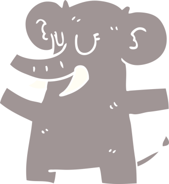 Bir insan tarafından çizilmiş karalama fili.