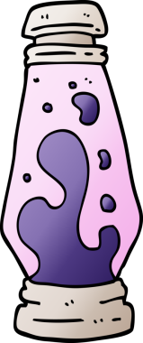 vektör gradyan çizim çizim lav lambası bir insan tarafından çizildi