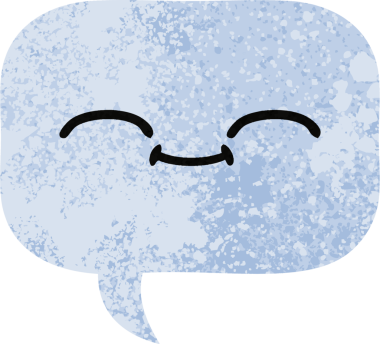 Bir insan tarafından çizilmiş bir konuşma baloncuğunun retro çizim tarzı karikatürü