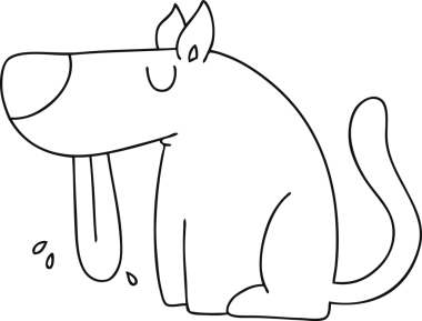 Bir insan tarafından çizilmiş garip çizgi film köpeğiydi.