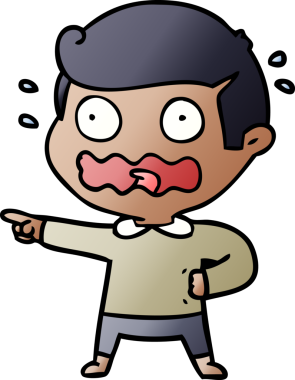 Çizgi film bir insan tarafından çizilmiş.