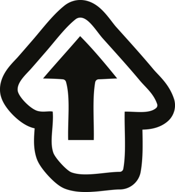 Bir insan tarafından çizilmiş ok simgesi