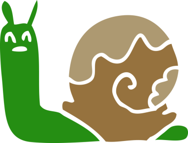 Bir insan tarafından çizilmiş karalama salyangozu.