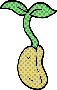 Bir insan tarafından çizilmiş karalama fidanı.