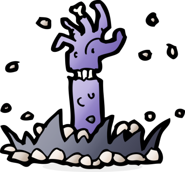 Bir insan tarafından çizilmiş bir zombi kolu.