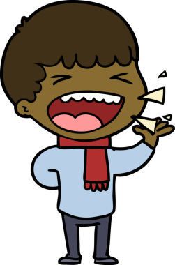 Bir insan tarafından çizilmiş gülen adam.