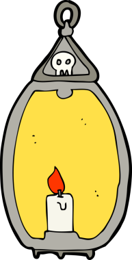 Bir insan tarafından çizilmiş garip bir fener.