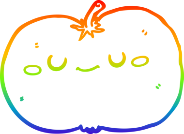 gökkuşağı gradyan çizgi çizimi bir insan tarafından çizilmiş elma çizgi