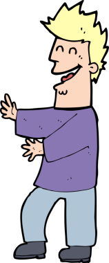 Bir insan tarafından çizilmiş gülen adam.