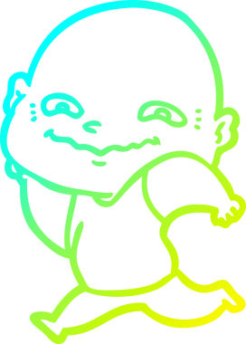 Bir insan tarafından çizilmiş ürpertici bir çizgi film çizimi.