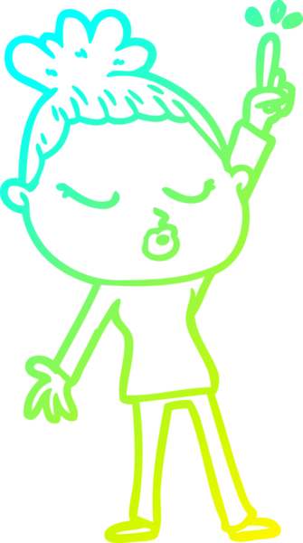 Bir insan tarafından çizilmiş soğuk bir çizgi film çizimi.