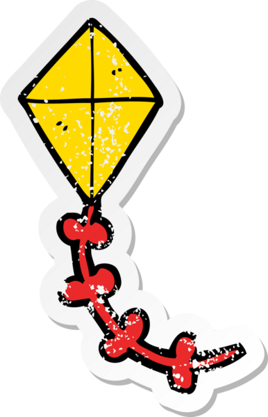 Bir insan tarafından çizilmiş karikatür uçurtması.