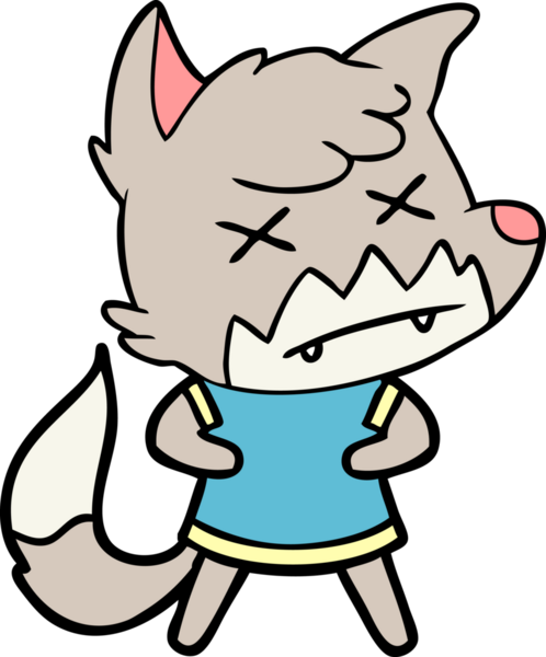 Bir insan tarafından çizilmiş ölü tilki çizgi filmi