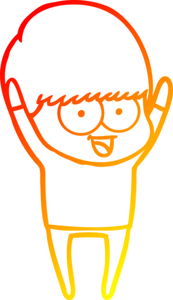 Bir insan tarafından çizilmiş mutlu çizgi film çocuğu çizimi.