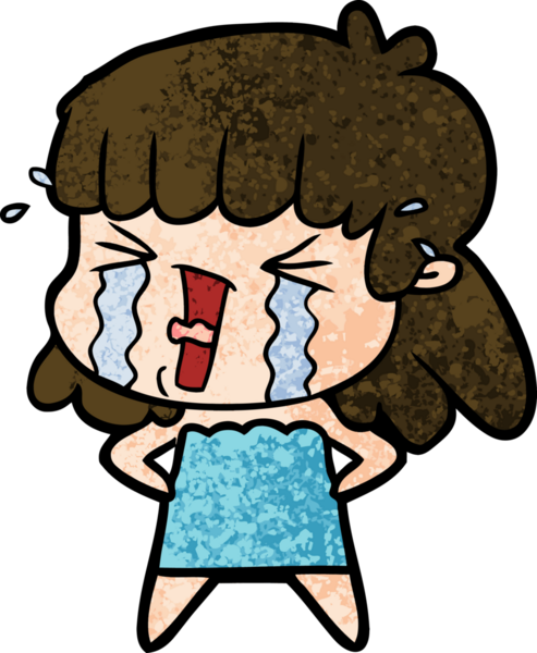 Bir insan tarafından çizilmiş karikatür kadın.