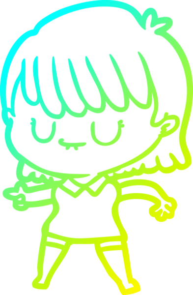 Bir insan tarafından çizilmiş bir karikatür kadın çizimi.