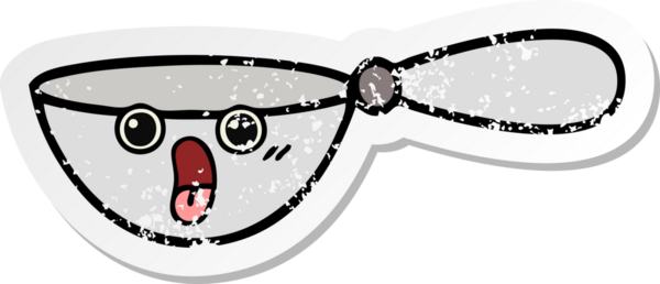 Bir insan tarafından çizilmiş sevimli bir çizgi filmin sıkıntılı çıkartması.