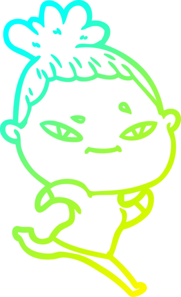 Bir insan tarafından çizilmiş bir karikatür kadın çizimi.