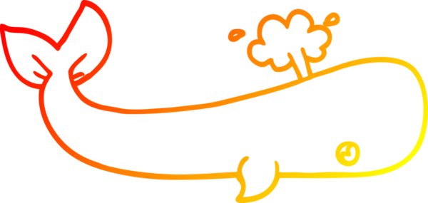 Bir insan tarafından çizilmiş karikatür deniz balinası çizimi.